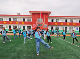 武功县大庄镇许家小学开展“两操”比赛活动